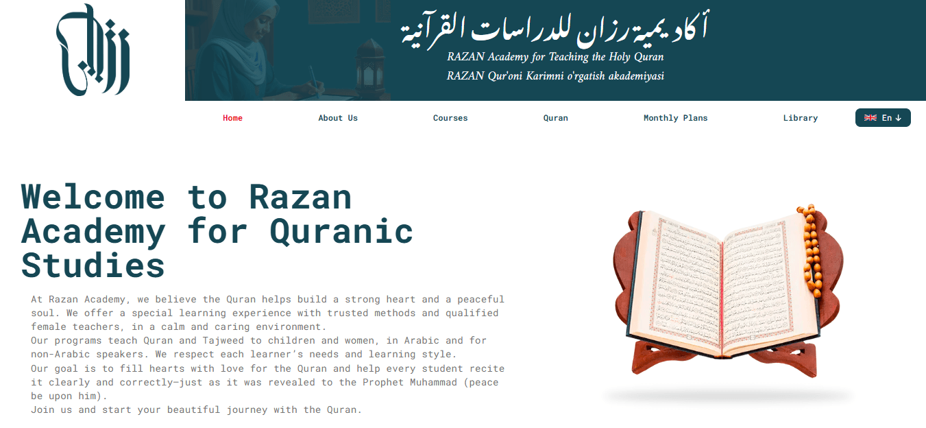 Razan Academy Website